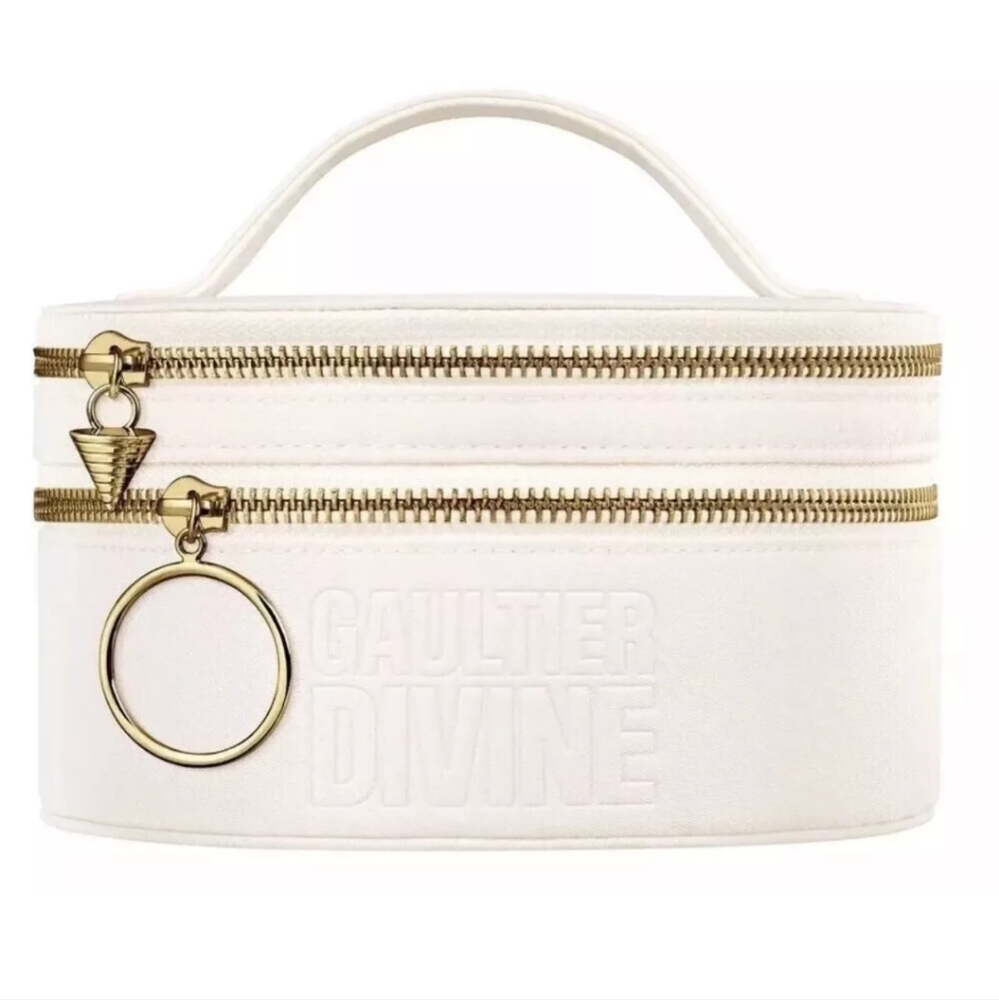 John Paul Gaultier Divine Mirror Round Zippered Beauty Case Vanity